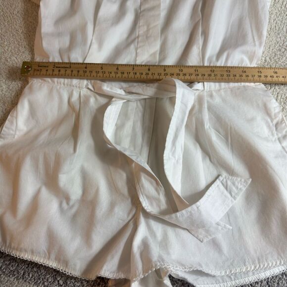 Rag & Bone Romper Womens Size 2 Surplus Cotton Surplus Belted white embroidered - Picture 7 of 15